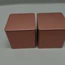 Colorful Square Tin Can Empty Cube Steel Box Storage Container for Treats, Gifts, Favors, Loose Tea, Coffee and Crafts, Mini Portable Small Storage Kit (Gold, 2-Small)