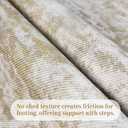 Runners for Hallways Non-Slip 2x10 Long Runner Rugs Washable Abstract Tear and Stain Resistance No Pile Lightweight Modern Rug Runners for Entryway, Kitchen, Walkway, Beige/Yellow