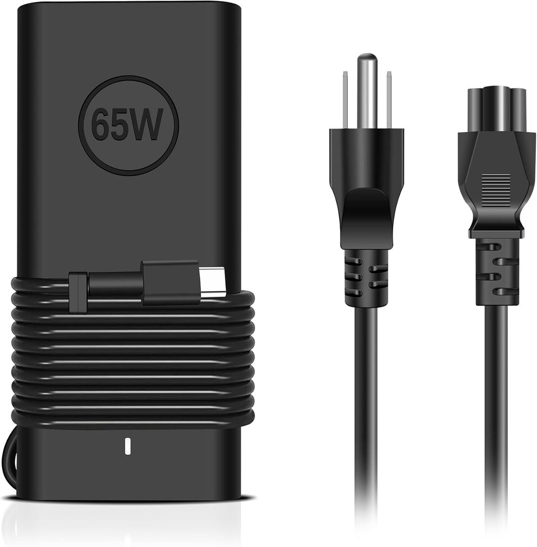 65W USB C Charger for Dell Latitude 5420 5430 5520 5530 5540 7320 7330 7340 7420 7430 Inspiron 14 7420 7425 16 7620 Chromebook 3100 HA65NM190 LA65NM190 Laptop Charger