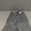 WDIRARA Women's Rivet Lace Up Flare Jeans Y2K Punk Low Waisted Zip Back Denim Pants Medium Wash 30