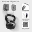Refrigerator Lock, Heavy Duty Fridge Lock, Combination Lock for Refrigerator Cabinets, Drawers, Safety, Easy Install No Keys Needed (Grey-2Pack)