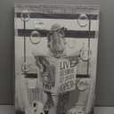 Dinosaur Canvas Wall Art - Farmhouse Bathroom Picture - Sitting in Toilet Reading Newspaper - 12"x16" Framed