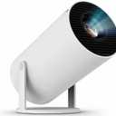 Upgraded Projector with WiFI 6 and Bluetooth Mini Portable Smart Video Theater 4K HD 1080P Outdoor Screen Movie Home TV Monitor PC Games 180 Rotatable Compatible for Laptop Tablet Computer