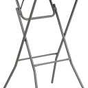 32" Outdoor Bar Height Table, Indoor Outdoor Plastic Bar Height Table for Patio, Backyard, Dining Room, Parties, Weddings, Granite White