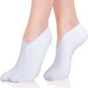 Geyoga 9 Pairs Moisturizing Socks Overnight for Dry Feet Spa Cotton Moisture Enhancing Cosmetic Socks for Women and Men, White