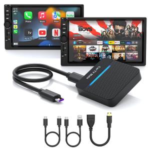Car TV Mate Pro & Wireless CarPlay HDMI Multimedia Adapter, 2025 New Fire TV Stick Converter for Screen Throwers/ Game Machine/ Set-top Box, CarPlay Adapter Support OEM Wired CarPlay Cars from 2016