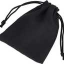 JTLB 10PCS Black Double Sided Suede Drawstring Bag Pouch, EcoFriendly and, for Favors, Merchandising, and Parties (9 * 18CM)