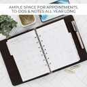 4 x Beautiful 2026 Daily Planner Inserts for 7 Ring Binders  Durable A5 Paper Refill Set 5.5" x 8.3" - Refills Incl. Tabs & Monthly Calendar Spreads - From January 2026 - December 2026 (black-white)