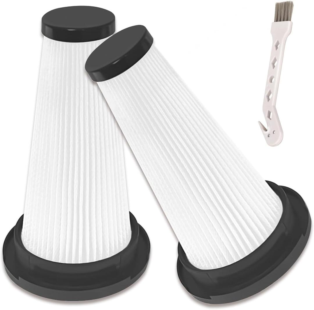 T350 Replacement Filters Compatible with Trucozie Cordless Vacuum, 2 HEPA Filter with 1 Cleaning Brush (3Pcs)