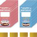 PLIGREAT 120 Pack Happy Birthday Scratch Off Cards DIY Your Own Scratch Off Crads with Stickers Birthday Cake Scratch to Win Tickets DIY Coupon Cards for Birthday Party Game Small Business Supplies