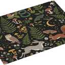 Fairy Forest Dish Drying Mat For Kitchen Counter, Large Absorbent Dish Draining Pad Kitchen Decor,18*24inch