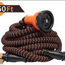 Upgraded 50FT Expanding Garden Hose - Lightweight, Kink-Free & Burst-Resistant Flex Hose with 8-Pattern Spray Nozzle for Lawn, RV, Car Wash (50 ft Expandable Water Hose) (50ft)