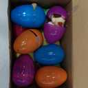 12 Pcs Prefilled Easter Eggs with Mini Stuffed Animal Plush Toys Easter Basket Stuffers Filler for Kids Toddler Boys Girls Egg Hunt Party Favors Classroom Prize Supplies