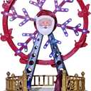 MerryPulse Christmas Ferris Wheel with LED Lights，Musical Animated Christmas Village Displays Collectible Buildings