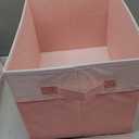 Large Closet Organizer Bins with Lids 8 Pack - Pink Storage Baskets for Shelves Nursery Bedroom Dorm RV - Stackable Decorative Closet Organization Box with Handles for Clothes Purse Blanket Towel