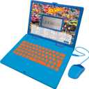 Lexibook Hot Wheels, Educational and Bilingual Laptop in English/Spanish, Toy for Children with 124 Activities to Learn, Play Games and Music, Blue, JC598HWi2