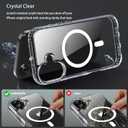 2 x for iPhone 17 Clear Case, Compatible with MagSafe, Magnetic Phone Case for iPhone 17, Shockproof Military-Grade ProtectionUpgraded [Anti-Yellowing] (Transparent Magsafe, iPhone 17)