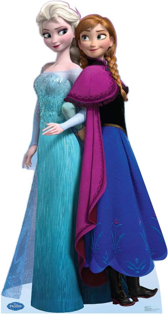 Cardboard People Elsa & Anna Life Size Cardboard Cutout Standup - Disney's Frozen (2013 Film)
