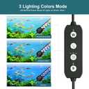 SEAOURA Led Aquarium Light with Timer, Submersible Aquarium Plant Light, Fish Tank Light with Auto On/Off, 3 Lighting Modes, Adjustable Brightness (26.8 in for 28-52inch Planted Tank), 14W