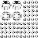 3 x EXCEART 100pcs Volleyball Beads for Jewelry Making | 15mm Acrylic Sports Beads with Big Hole for DIY Bracelet Necklace & Pen Making