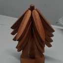 Wooden Trivets for Hot Dishes Hot Dish Coaster with Tree-Shaped Wood Collapsible Hot Pad Trivet Tree for Restaurant4 Wooden Trivet + 1 Stand, Walnut Wood