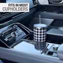 2 x Biddlebee 20oz Insulated Tumbler with Straw and Slider Lids | Cute Stainless Steel Coffee Cup and Water Bottle with Silicone Boot | Gift for Women, Mom or Best Friend | Travel Mug Hot Cold (Black/White)