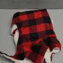 Malier Classic Plaid Fleece Dog Coat - Warm Winter Jacket with Pocket, Windproof for Dogs (Red, X-Large)