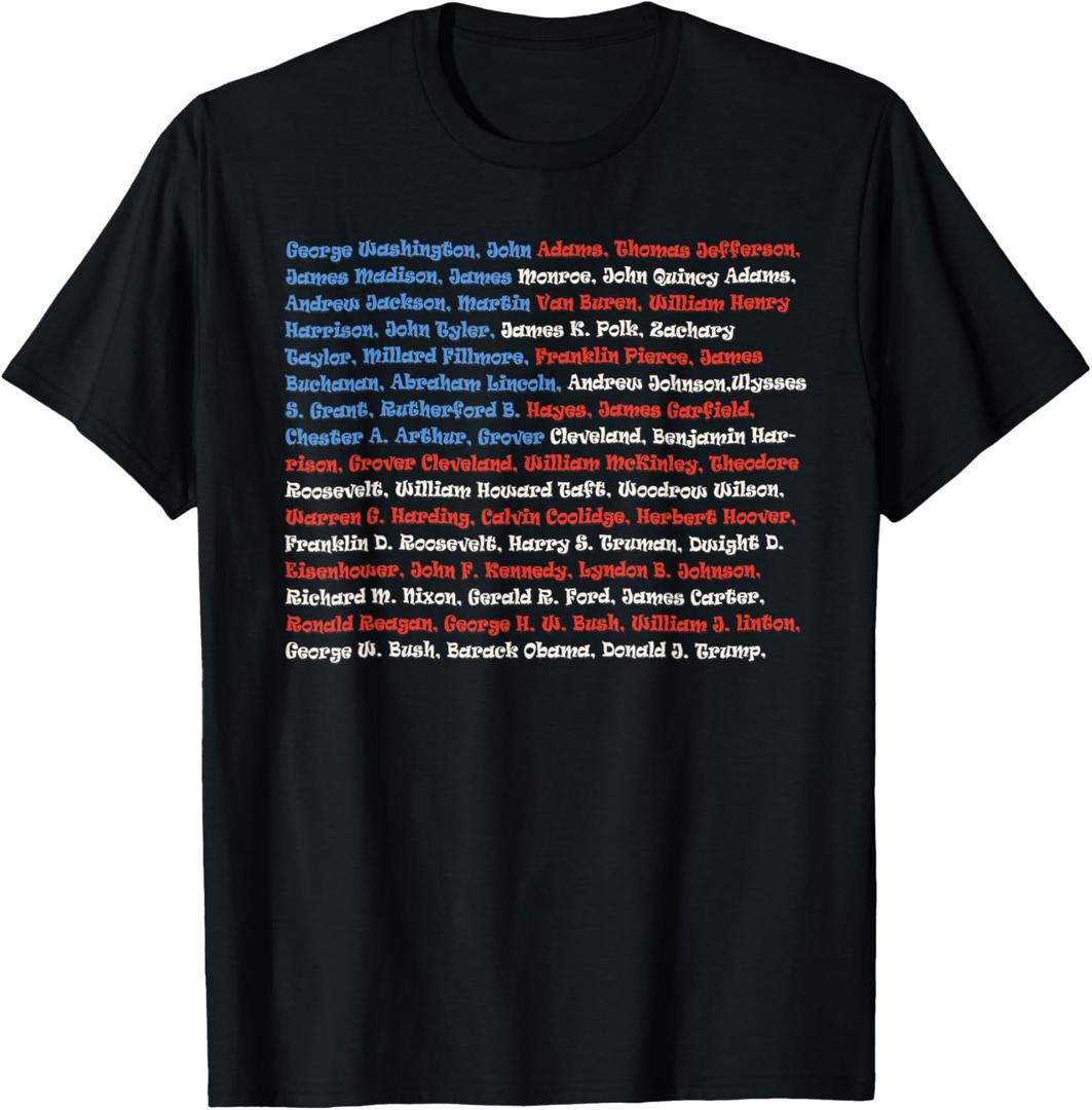 List of Presidents of the United States, Gift Shirt, M