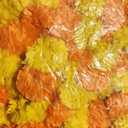 5 PC - 4.5 feet Marigold Garland | Indian/American Wedding Party Mantle Decoration | Faux Garlands Wedding Garland | Diwali Decoration | Spring Bush Floral | (Yellow Orange)