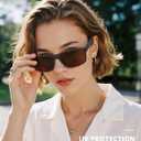 Polarized Sunglasses for Men Women, Lightweight Square Mens Sunglasses UV Protection for Driving Fishing Golf