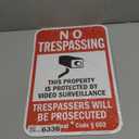 SmartSign "No Trespassing - Property Protected by Video Surveillance, Trespassers Prosecuted" Official California Sign | 12" x 18" Aluminum