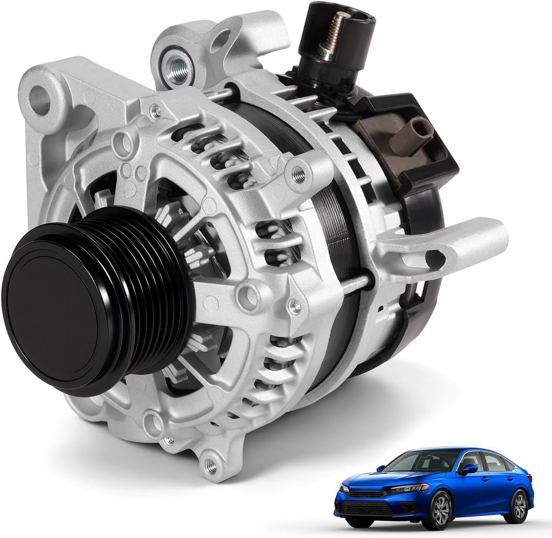 104211-3910 High Output Alternator 135A 12V Compatible with Honda Civic 2016 2017 2018 2019 2020 2021 2022 L4 2.0L,Replacement 31100-5BA-A01RM
