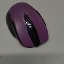 TECKNET Wireless Mouse, 2.4G Ergonomic Optical Mouse, Computer Mouse for Laptop, PC, Computer, Chromebook, Notebook, 6 Buttons, 24 Months Battery Life, 2600 DPI, 5 Adjustment Levels - Purple