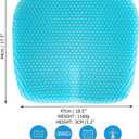 masteymoh Gel Seat Cushion for Long Sitting, Gel Cushions for Pressure Sores Relief, 18.5x17.3x1.2 Inches Cooling Gel Car Seat Cushion, Seat Cushions for Office Chairs with Breathable Nonslip Cover