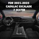 Vanseno Floor Mats for 2021-2024 2026 Chevrolet Chevy Suburban/GMC Yukon XL/Cadillac Escalade ESV 7 Seats Cargo Liner Backrest Mat TPE All Weather Mat for Cadillac Escalade ESV Accessories