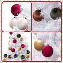 Velvet Ornaments for Christmas Tree 16 Pack 3.15" Velvet Christmas Ball Set, Luxurious Holiday Tree Ornaments for Home Decor, Burgundy Brown