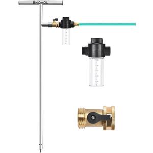 Stainless Steel Deep Root Tree Watering Tool,Root Feeder with Fertilizer Bottle Watering Wand Irrigation System Watering Stake,for Trees Bushes Shrubs Fruit Trees with Brass Valve T-Handle