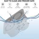 Ice Cube Tray for Stanley Cup,Ybenlld Silicone Ice Cube Molds,20oz 30oz 40oz Tumbler Cup, Ice Cube Trays with Lids,Fit for Drinks,Coffee,Whiskey,Cocktails And More (Gray)