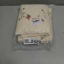 vctops 2-Piece Elegant Floral Embroidered Pillow Shams King Size 100% Cotton Quilted Decorative Pillow Shams Set (Cream,20"x36")