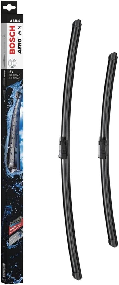 BOSCH 3397007586 AeroTwin OE Replacement Wiper Blades Driver & Passenger Side - Set of 2 (27" & 20") Top Lock 16mm