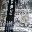 RUUGME Washable 9x12 Area Rugs - Large Rugs for Living Room Stain Resistant Carpet Vintage Rugs for Bedroom with Non Slip Backing Home Decor Floor Decoration Mat (9x12 Black)