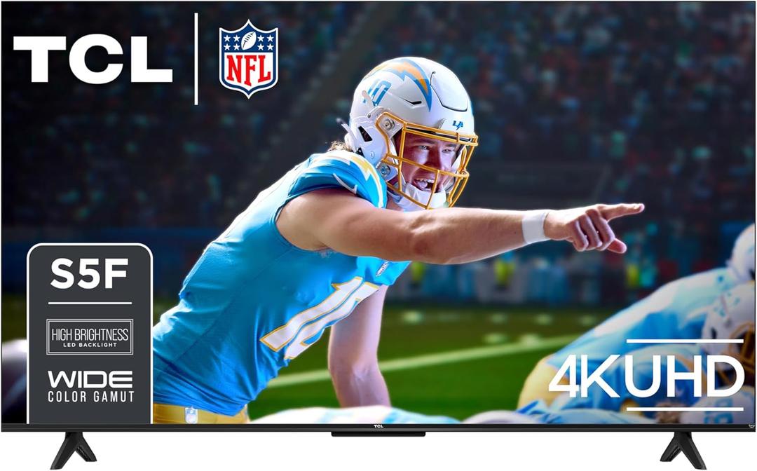 TCL 50-Inch Class S5 UHD 4K LED Smart TV with Fire TV (50S551F, 2024 Model), Dolby Vision, HDR PRO+, Dolby Atmos, Alexa Built-in with Voice Remote, Apple AirPlay 2 Compatibility, Streaming Television