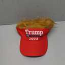 Trump 2024 Trump Hair MAGA Embroidered Visor HAT Cap (RED)