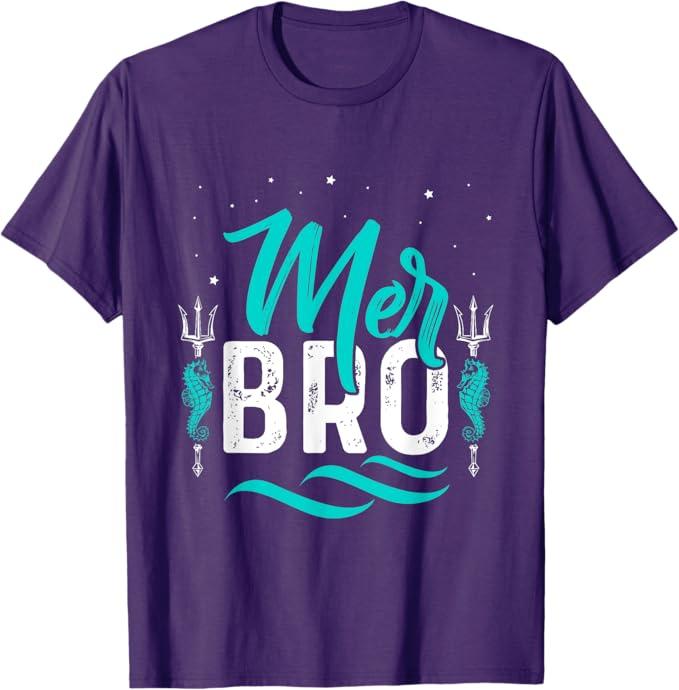 Merbro Brother of a Mermaid Boy and Toddlers Kids Merman T-Shirt S