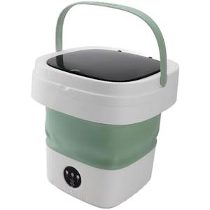 Portable Washing Machine, Mini Foldable Washer Small Laundry Spin Dryer for Underwear Socks Baby Clothes Small Items (US Plug)