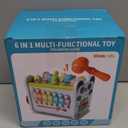 6-in-1 Montessori Toys for 3 Year Old, Hammering Pounding Toy with Xylophone, Number Maze, Spinning Gear, Shape Sorting, Spinning Fun, Birthday Gifts for Boys Girls 2+ Year Old