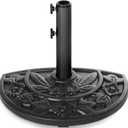 ABCCANOPY Heavy Duty 23 lbs Half Umbrella Base (Black)