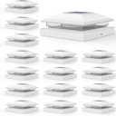 APONUO Pack of 16 Solar Post Cap Lights, 2 Modes(Warm/Cool Light) Outdoor Waterproof Fence Post Solar Lights, Solar Powered Garden, Patio, Deck Decor for 4x4, 5x5, 5.5x5.5 Wood & Vinyl Posts, White