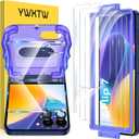 YWXTW EZ Alignment for Samsung Galaxy Z Flip 7 Screen Protector, [Strengthen Crease Test] 4Pcs Inner Soft EPU Film+2Pcs Front Display Tempered Glass+1 Set Camera lens Protector, Anti Scratch (Black)