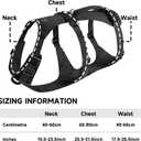 EXCELLENT ELITE SPANKER Escape Proof Dog Harness Reflective Harness with Padded Handle Breathable Durable Adjustable Vest for Medium Large Dogs Walking Training and Running Gear (Black)